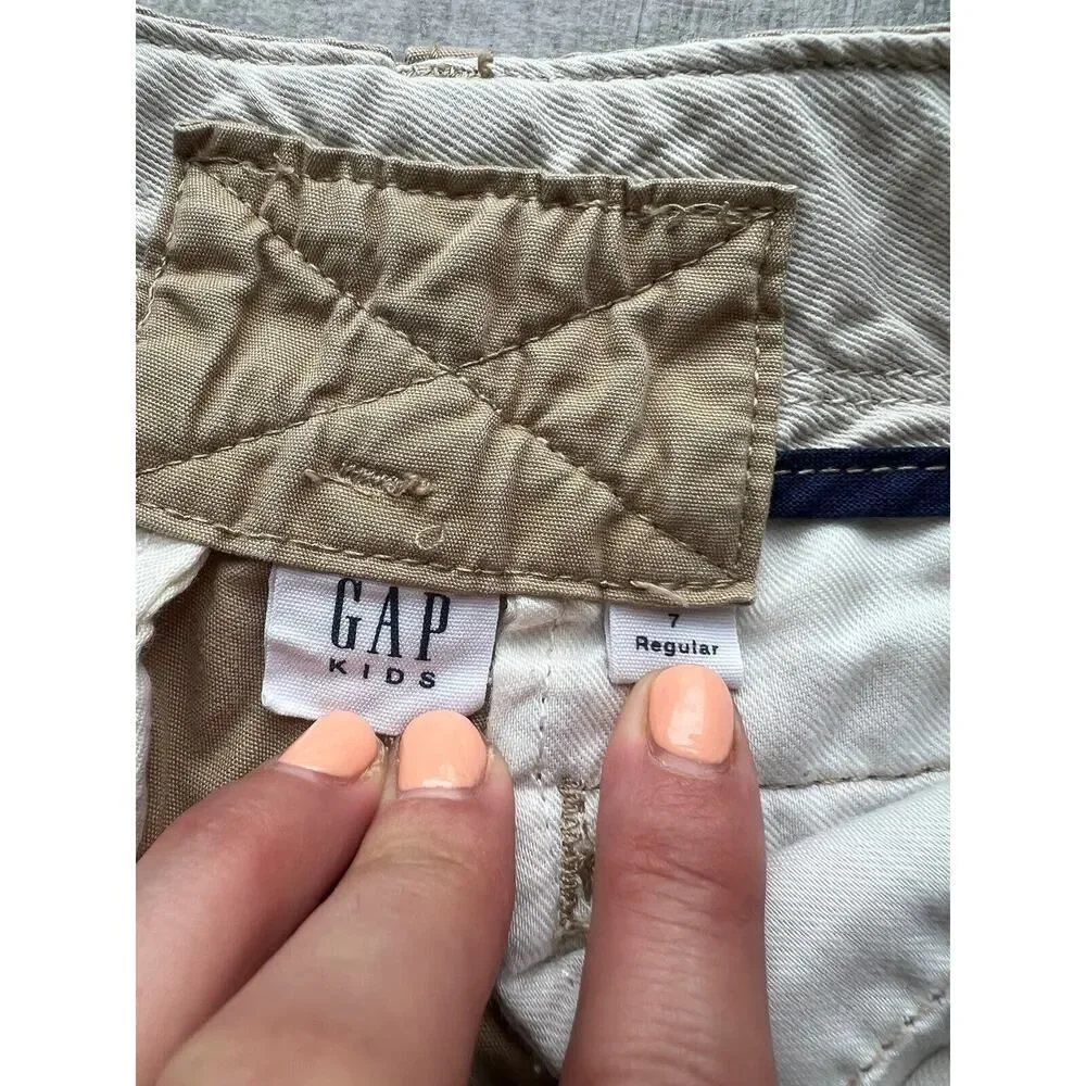 Gap Kids Boy Cargo Shorts Khaki Chino Tan Everyday Casual Ranger 7 Regular
